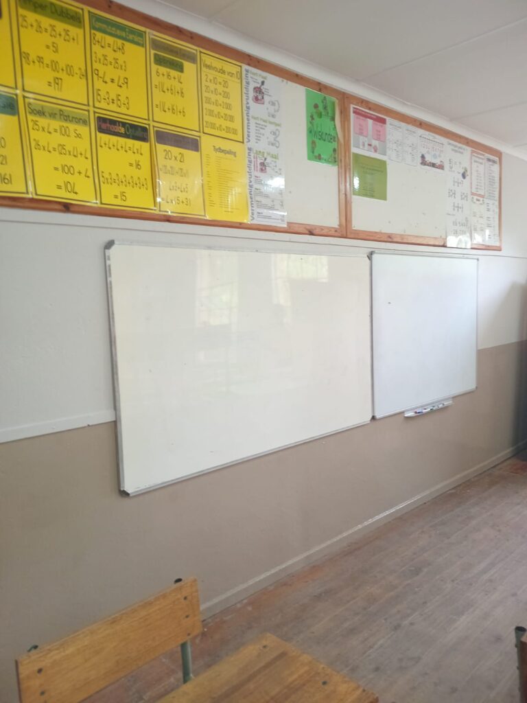 Classroom interiors after paint makeover